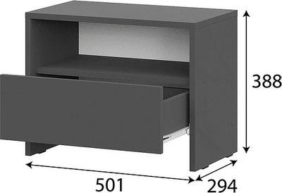 Прикроватная тумба Mio Tesoro Камелия 1К