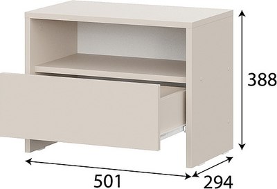 Прикроватная тумба Mio Tesoro Камелия 1К
