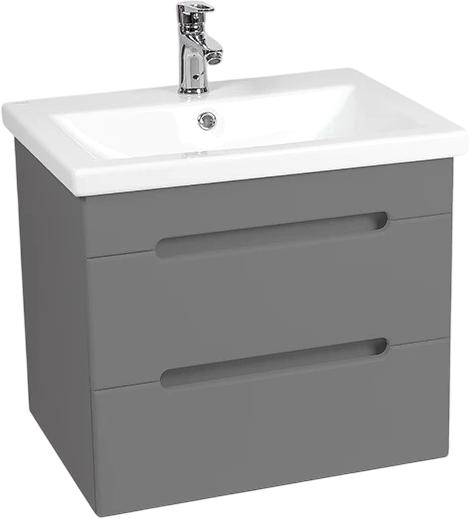 Тумба с умывальником Viant Марсель Como 60 / VMAR60COG-T2YP+S-UM-COM60/1-w - фото