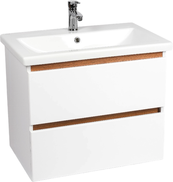 Тумба с умывальником Viant Мальта Como 60 / VMAL60CO-T2YP+S-UM-COM60/1-w - фото