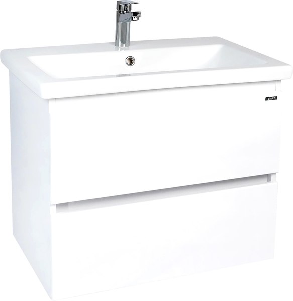 Тумба с умывальником Viant Мальта Como 60 / VMAL60COBEL-T2YP+S-UM-COM60/1-w - фото