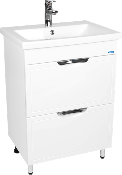 Тумба с умывальником Viant Лима Como 60 / VLIM60CO-T2Y+S-UM-COM60/1-w - фото