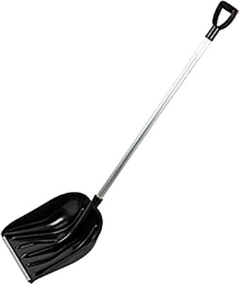 Лопата для уборки снега No Brand Мороз с алюминиевым черенком и V-ручкой 405x400 / 109137 - фото