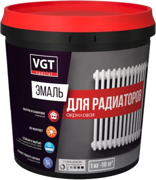 Краска VGT ВД-АК-1179 Профи для радиаторов - фото