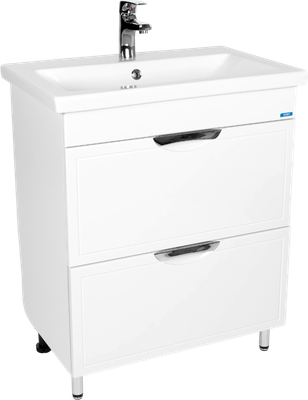 Тумба с умывальником Viant Лима Como 70 / VLIM70CO-T2Y+S-UM-COM70/1-w - фото