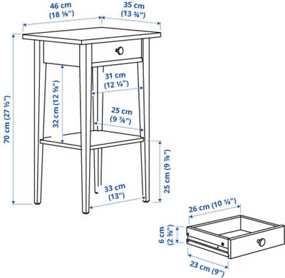 Прикроватная тумба ММЦ Кантри 01