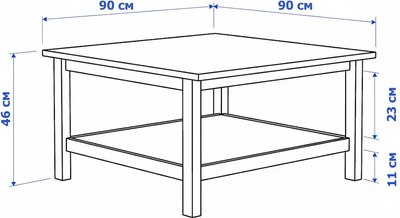 Журнальный столик ММЦ Кантри 90x90