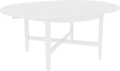 Обеденный стол ММЦ Кантри круглый (белый лак)