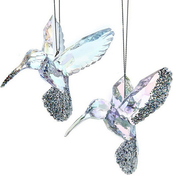 Елочная игрушка Kurt S. Adler Птицы с блестками / D4498