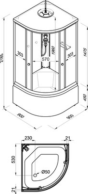 Душевая кабина Triton Вельвет Б 90х90