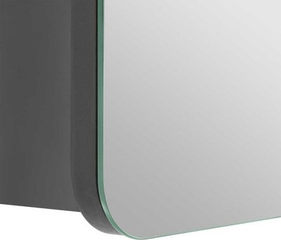 Шкаф с зеркалом для ванной Акватон Ар-Деко 85 / 1A280602DD8D0 (серый кобальт)