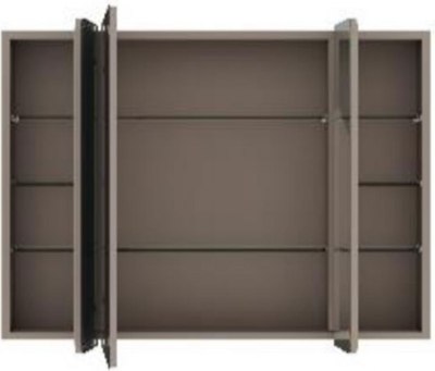 Шкаф с зеркалом для ванной Акватон Ар-Деко 85 / 1A280602DD6E0 (кашемир)