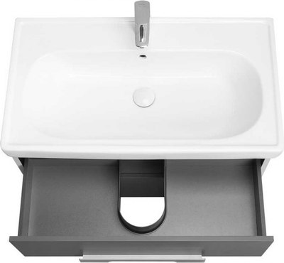 Тумба под умывальник Акватон Ар-Деко 85 / 1A280401DD8D0 (серый кобальт)