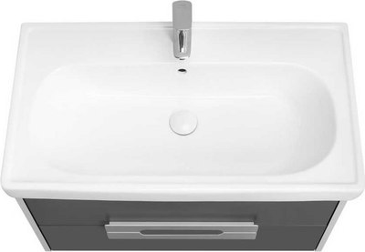 Тумба под умывальник Акватон Ар-Деко 85 / 1A280401DD8D0 (серый кобальт)