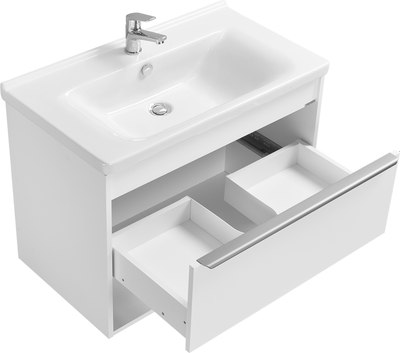 Тумба под умывальник Акватон Хоуп 80 / 1A287301HP2B0 (белый матовый)