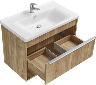 Тумба под умывальник Акватон Хоуп 80 / 1A287301HP6C0 (орех)