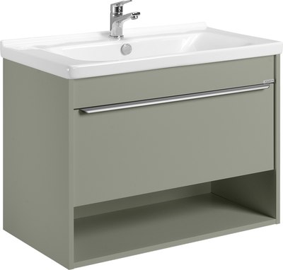 Тумба под умывальник Акватон Хоуп 80 / 1A287301HP9D0 (хаки) - фото