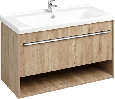 Тумба под умывальник Акватон Хоуп 100 / 1A287401HP6C0 (орех) - фото