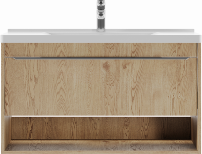 Тумба под умывальник Акватон Хоуп 100 / 1A287401HP6C0 (орех)