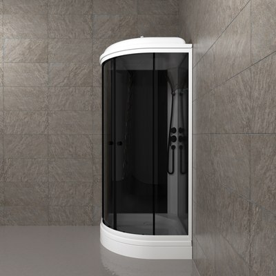 Душевая кабина Triton Грэй-Блэк А 90х90