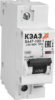 Выключатель автоматический КЭАЗ ВА47-100-1C20-УХЛ3 / 318103 - фото