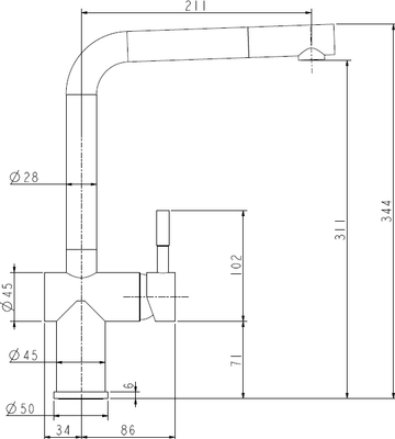 Смеситель ZORG Titan