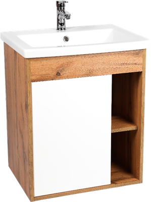 Тумба с умывальником Viant Бостон Como 70 / VBOS70CO-T1STP+S-UM-COM70/1-w - фото