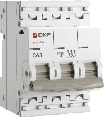 Выключатель автоматический EKF PROxima ВА 47-63N / M634363C - фото