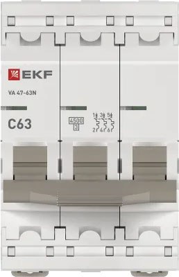 Выключатель автоматический EKF PROxima ВА 47-63N / M634363C
