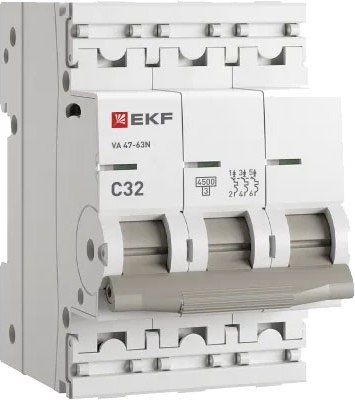 Выключатель автоматический EKF PROxima ВА 47-63N / M634332C - фото