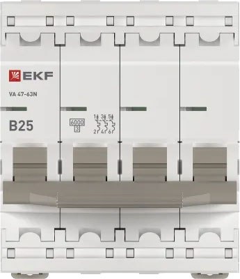 Выключатель автоматический EKF PROxima ВА 47-63N / M634325C - фото