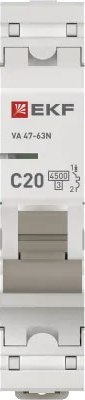 Выключатель автоматический EKF PROxima ВА 47-63N / M634120C