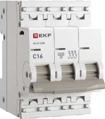 Выключатель автоматический EKF PROxima ВА 47-63N / M634316C - фото