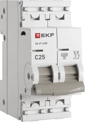 Выключатель автоматический EKF PROxima ВА 47-63N / M634225C - фото