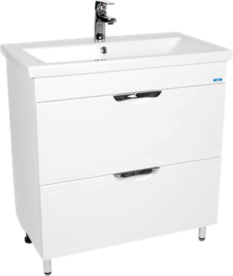 Тумба с умывальником Viant Лима Como 80 / VLIM80CO-T2Y+S-UM-COM80/1-w - фото