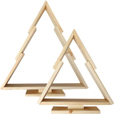 Елка декоративная Четыре Солнца S+L деревянные - фото