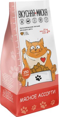 Сухой корм для кошек Вкусная миска Мясное ассорти - фото
