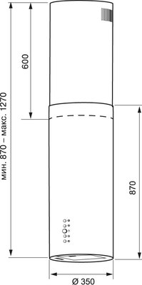 Вытяжка коробчатая Krona Tina Isola 350 3P / КА-00005639