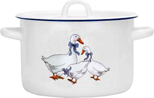 Кастрюля Эмаль Гуси 01-1612н/4 - фото