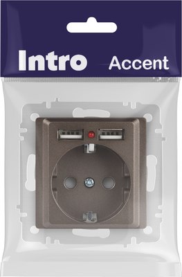 Розетка INTRO Accent 6-410-08 / Б0063704