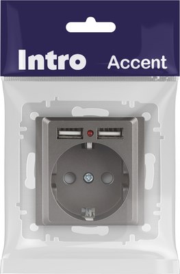 Розетка INTRO Accent 6-410-09 / Б0063711