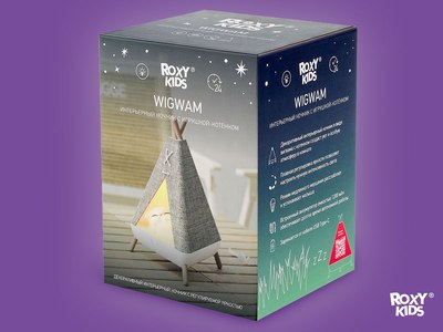 Ночник ROXY-KIDS Вигвам с котенком / R-NL0027