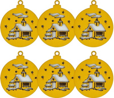 Набор елочных игрушек No Brand НГ-12.3 - фото