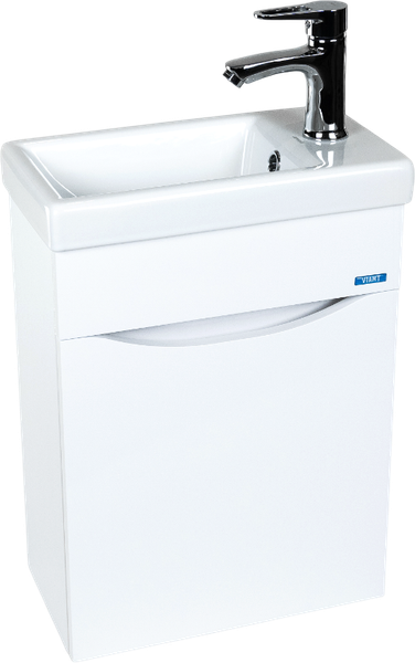 Тумба с умывальником Viant Рим Como 40 / VRIM40CO-T1STP+S-UM-COM40/1-w - фото