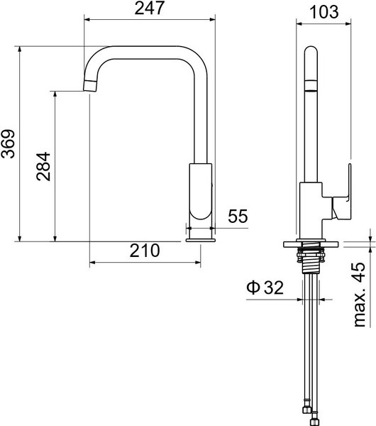 Смеситель Aquatek Лира AQ1480CR