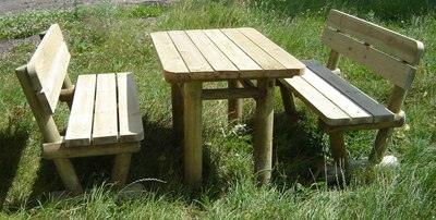 Скамья садовая Массив-Древ L120М 1200x600xН810