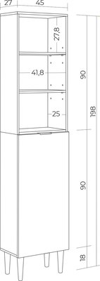 Стеллаж Monofix Одос с одной дверцей