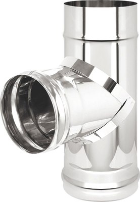 Тройник для дымохода Везувий AISI 430/1.0мм 90x д.115 - фото
