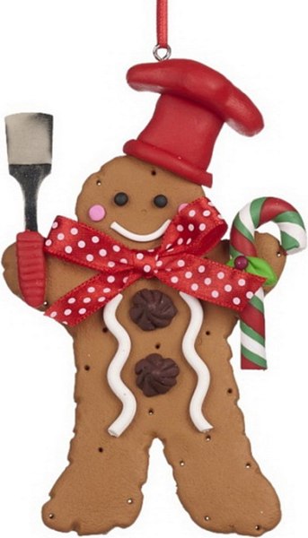 Елочная игрушка Goodwill Xmas 2024 Пряничный человечек с леденцом / KL 60407_1 - фото