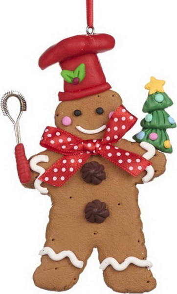 Елочная игрушка Goodwill Xmas 2024 Пряничный человечек с елкой / KL 60407_2 - фото